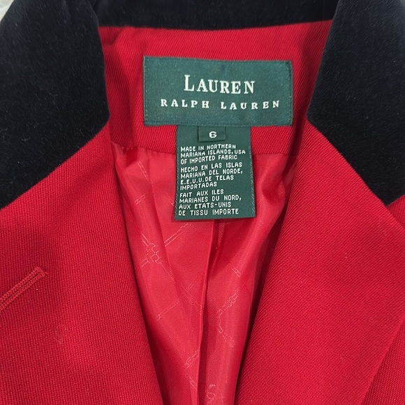 Lauren Ralph Lauren Red Hunt Coat Equestrian Style Blazer size 6 - Picture 2 of 7